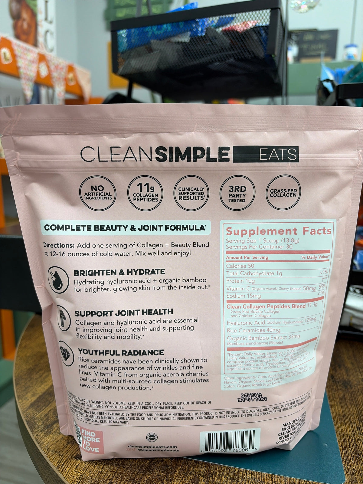 CleanSimple Eats Collagen+Beauty Blend Strawberry Colada(30 Servings)