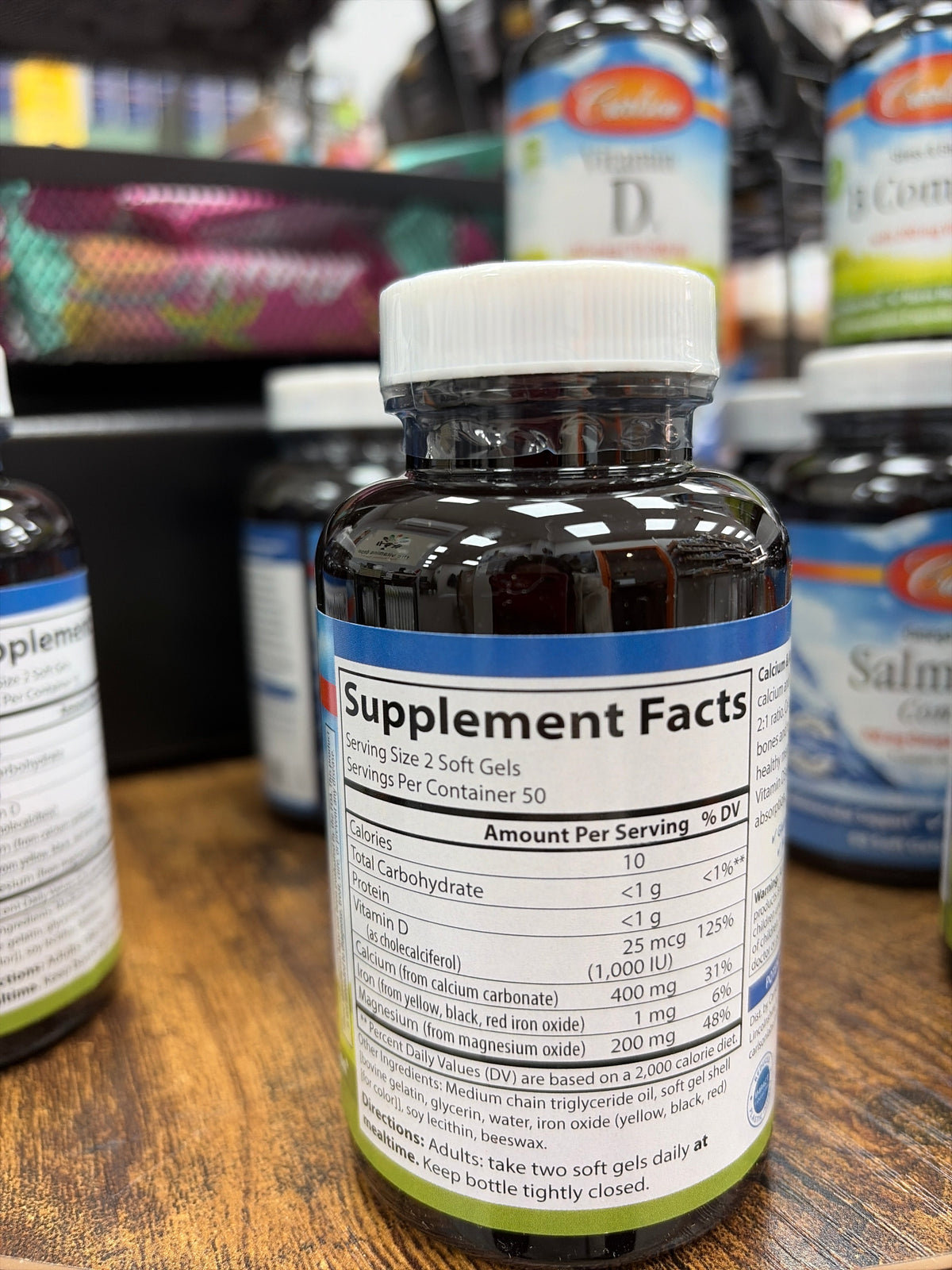 Carlson Calcium&Magnesium Gels with Vitamin D3 100 (softgels) - product image 2
