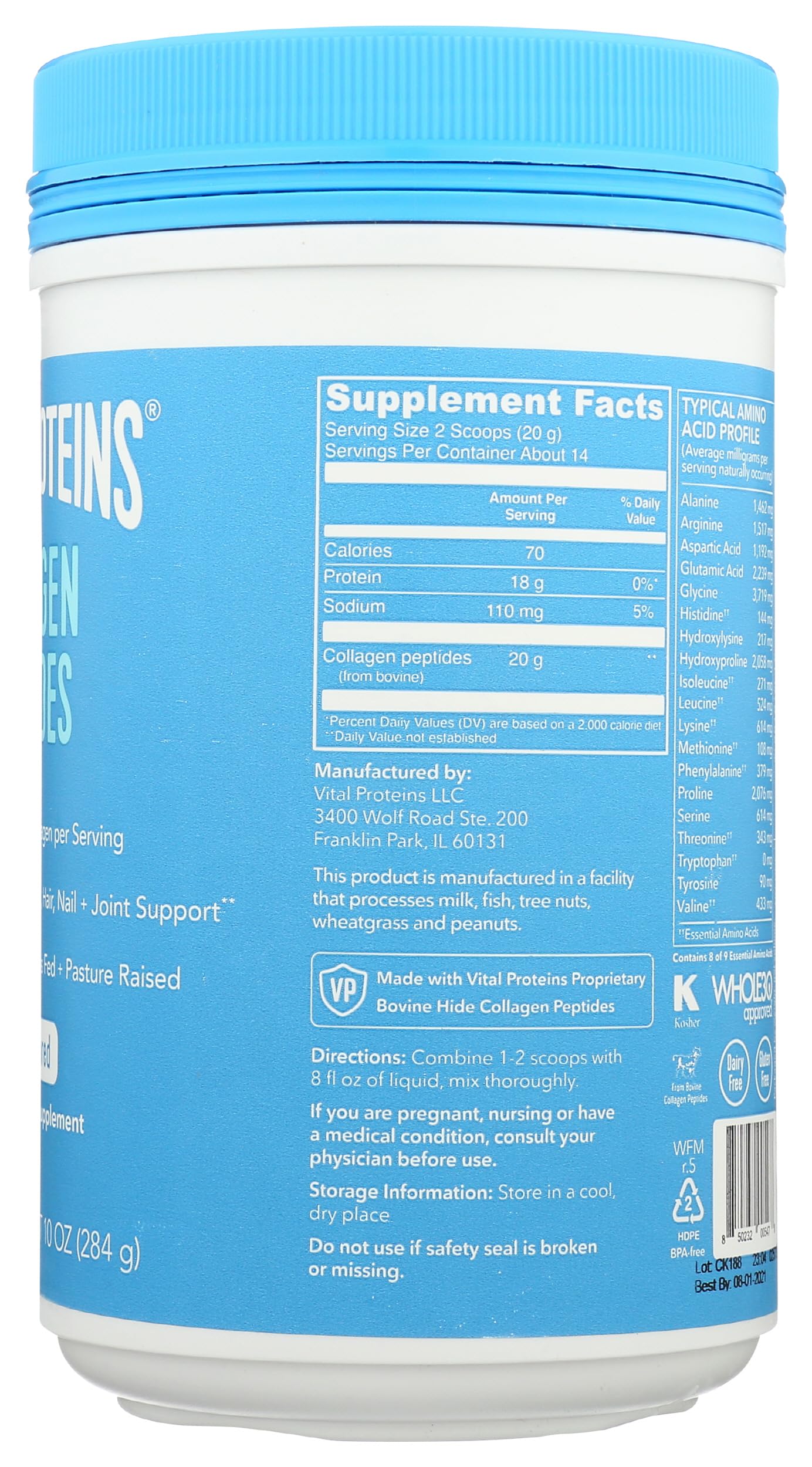 Vital Proteins Collagen Peptide Protein Powder, 10 OZ