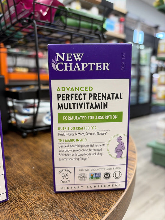 New Chapter Advanced Perfect Prenatal Vitamins, 96ct, Made with Organic