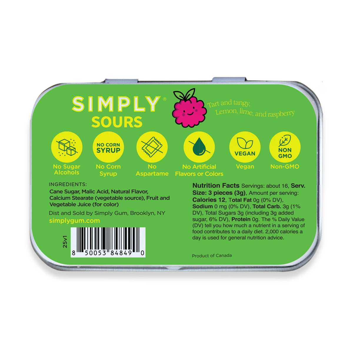 Simply Sours - Citrus Berry 1.8oz | 6 Tins