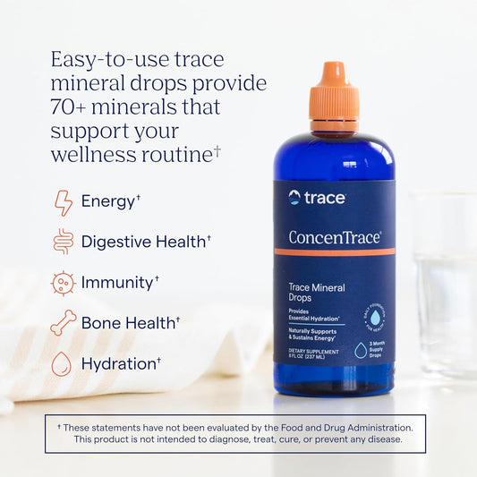 Trace Minerals ConcenTrace Trace Mineral Drops | Supports Energy, Digestion