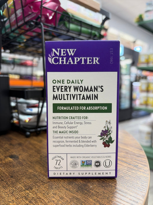 New Chapter Women’s Multivitamin, Iron, B6, B12, Biotin for Hair Growth, D3, Vit C