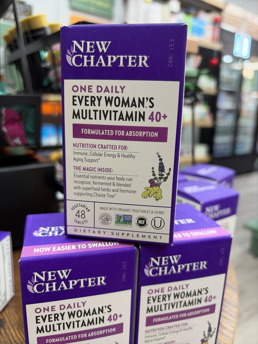 New Chapter Women’s Multivitamin 40+, extra B6 & B12, Biotin for Hair Growth, D3, Vit C