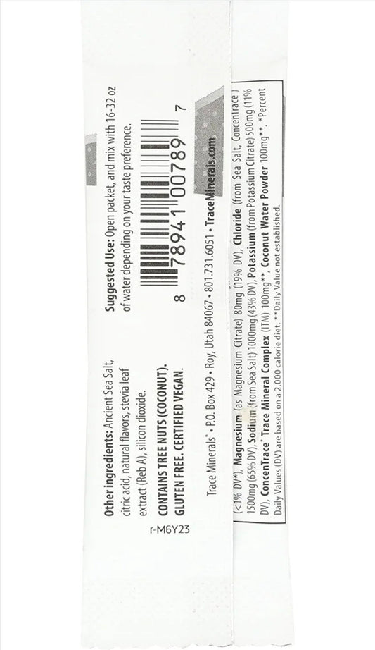 Trace Minerals ZeroLyte Salty Watermelon Flavor - Sugar Free Electrolyte Drink Mix