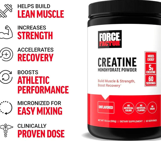 Force Factor creatine 60 servings Unflavored