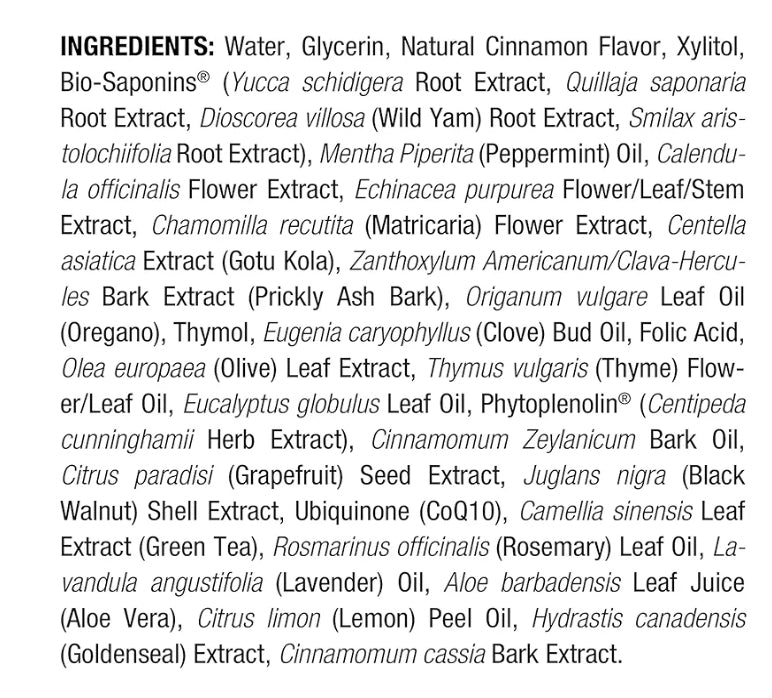 Nature's Answer Periobrite Cinamint Mouthwash| Promotes Healthy Teeth & Gums| Fights Bad Breath| Fluoride-Free, Alcohol-Free, Gluten-Free & Vegan| No Artificial Preservatives 16oz