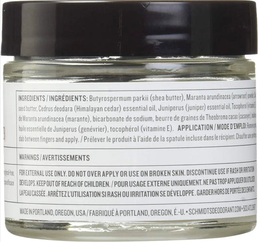 Schmidt's Deodorant Schmidt's Natural Deodorant, Cedarwood + Juniper 2 Ounce