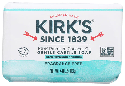 Kirk's Natural Original Coco Castile Soap Fragrance Free