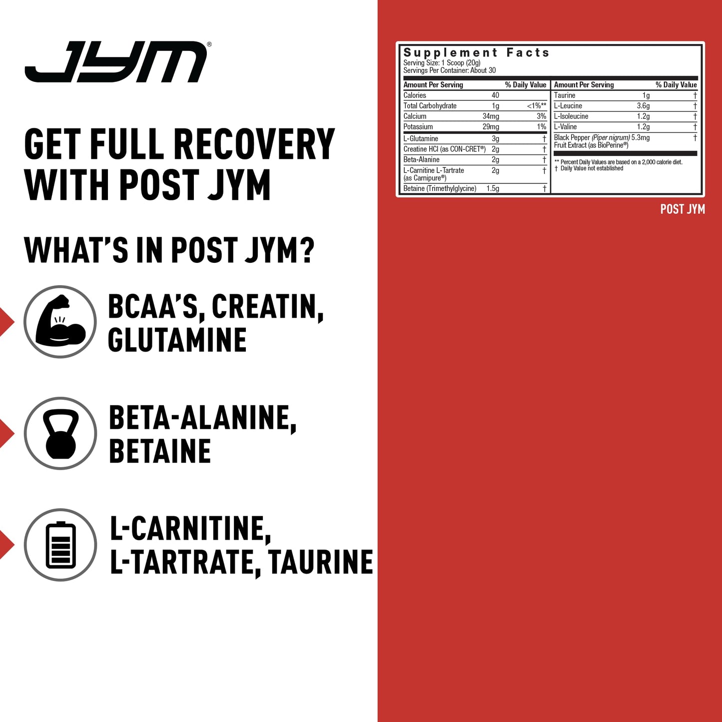 Post JYM Active Matrix Post Workout 30 Servings