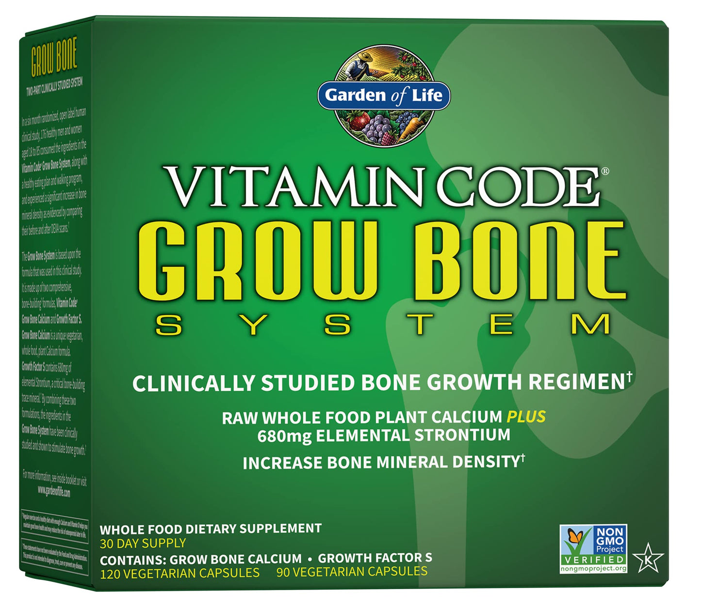 Garden of Life Calcium Supplement - Vitamin Code Grow Bone Made with Whole Foods