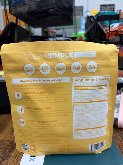 CleanSimple Eats Energy+Pre-Workout Hawaiian Sunrise (30 Servings)