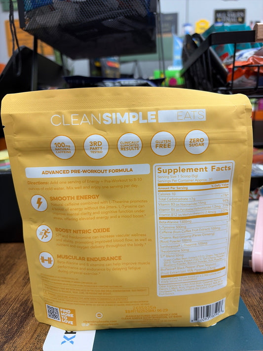 CleanSimple Eats Energy+Pre-Workout Hawaiian Sunrise (30 Servings)