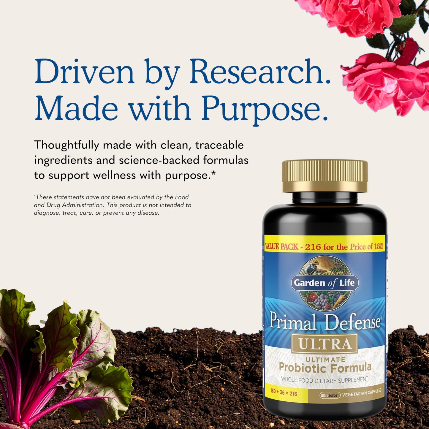 Garden of Life Whole Food Probiotic Supplement - Primal Defense Ultra