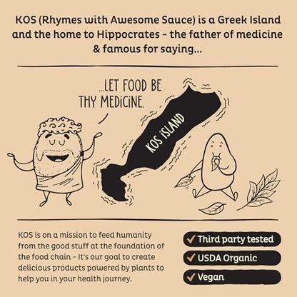 KOS Vegan Protein Powder Erythritol Free - Organic Pea Protein Blend