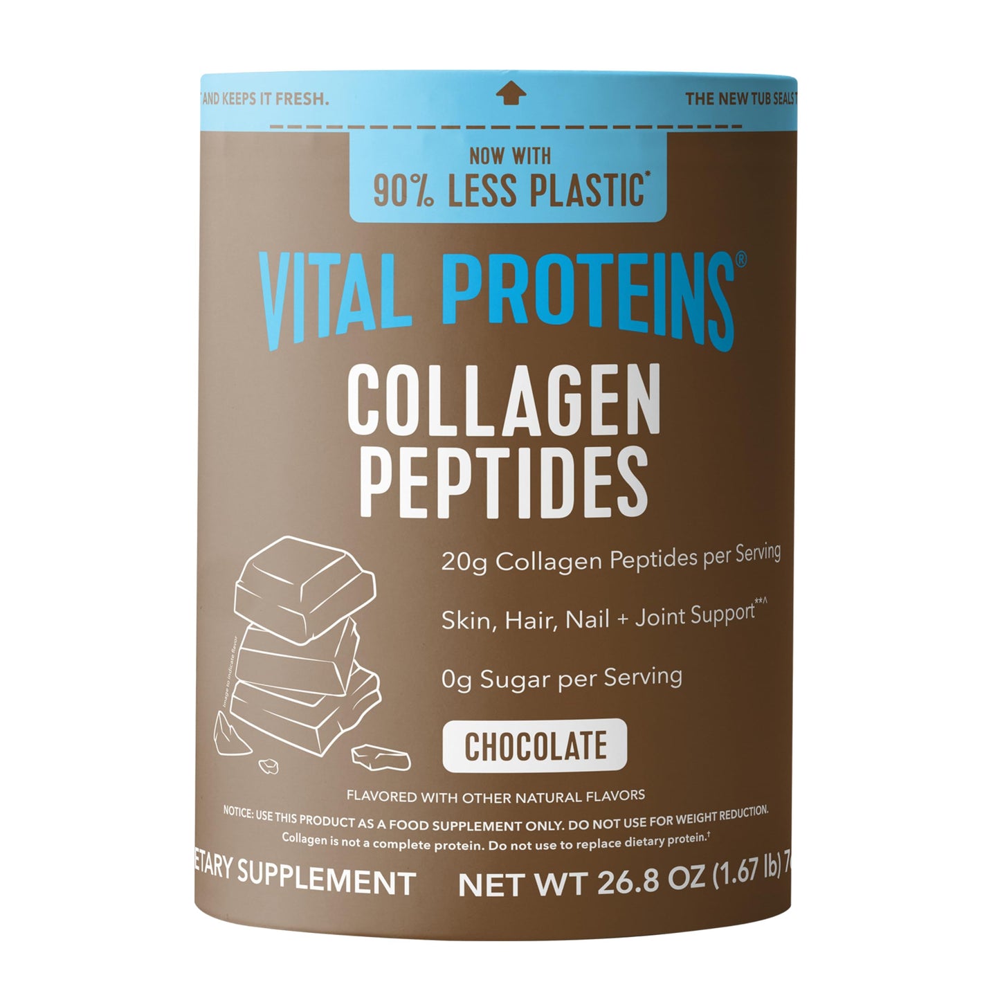 Vital Proteins Collagen Peptides Powder, with Hyaluronic Acid and Vitamin C