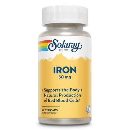 SOLARAY Capsule Iron Circulatory Support,Cardiovascular Support 50Mg Vegetarian