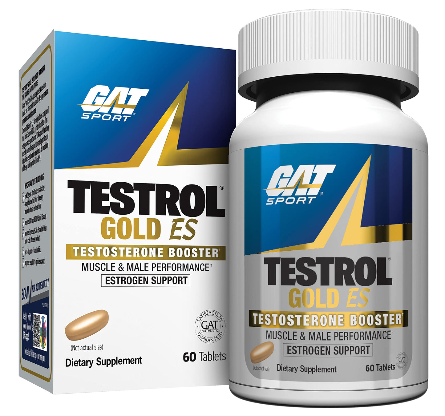 GAT SPORT Testrol Gold ES, Tribulus, DIM, Zinc, Longjack, Fenugreek, Saw Palmetto