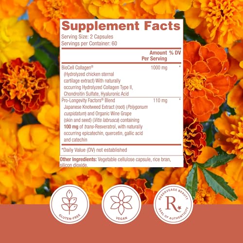 Reserveage Beauty Collagen Booster - Supplement for Skincare & Joint Health - Supports Healthy Collagen Production for Women