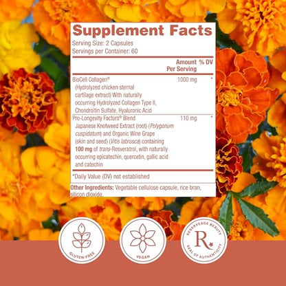 Reserveage Beauty Collagen Booster - Supplement for Skincare & Joint Health - Supports Healthy Collagen Production for Women