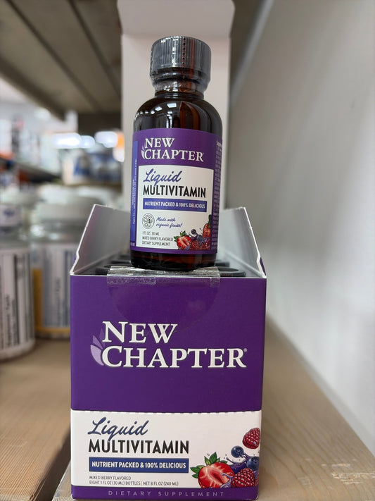 New Chapter Liquid MultiVitamin Mixed Berry Flavored (8 Bottle each 8fl.oz.)