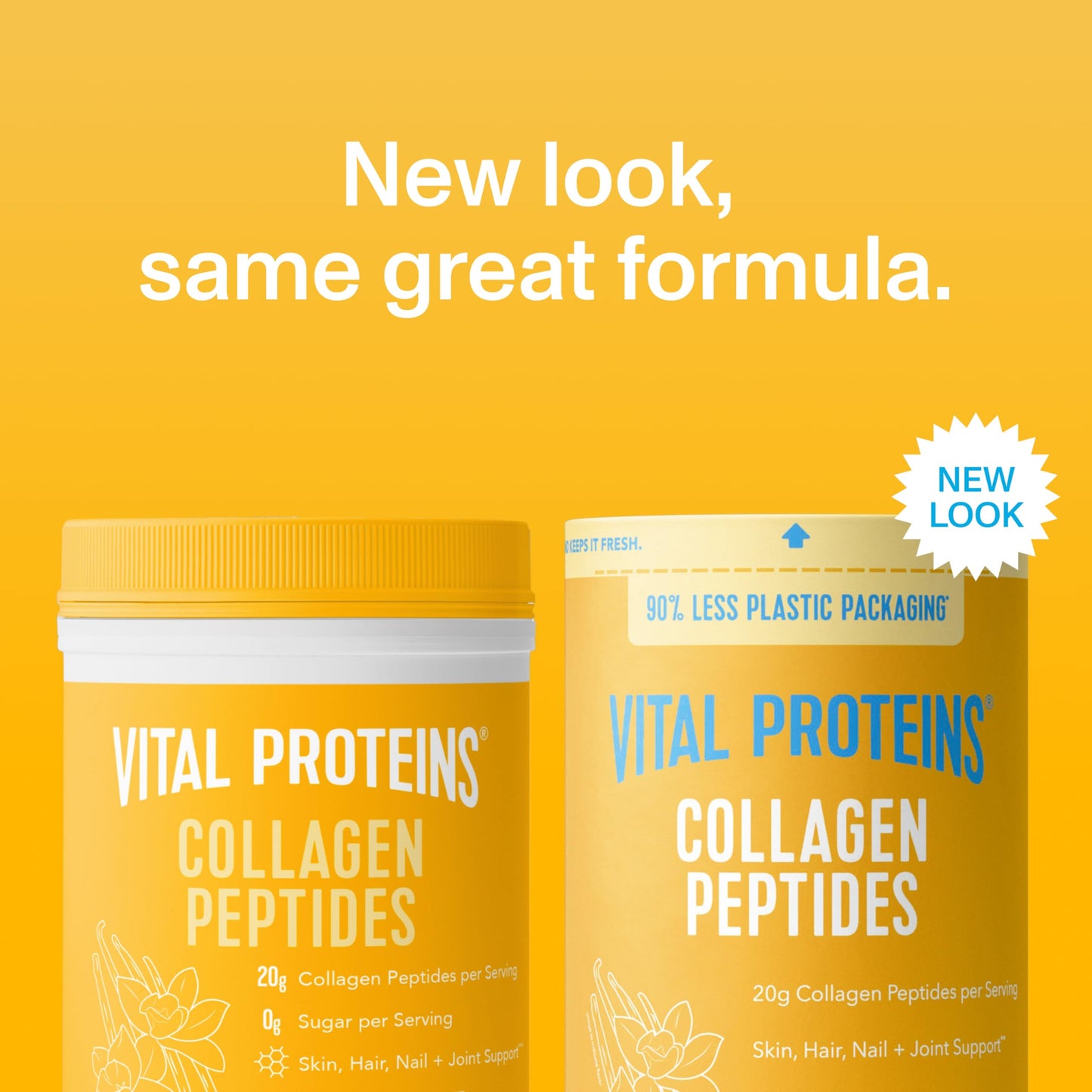 Vital Proteins Collagen Peptides Powder, with Hyaluronic Acid and Vitamin C