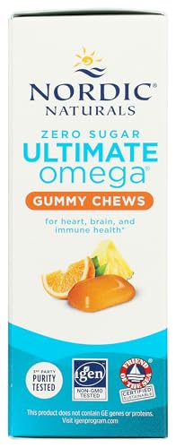 Nordic Naturals Zero Sugar Ultimate Omega Gummy Chews - Tropical Fruit - 54 Gummy Chews