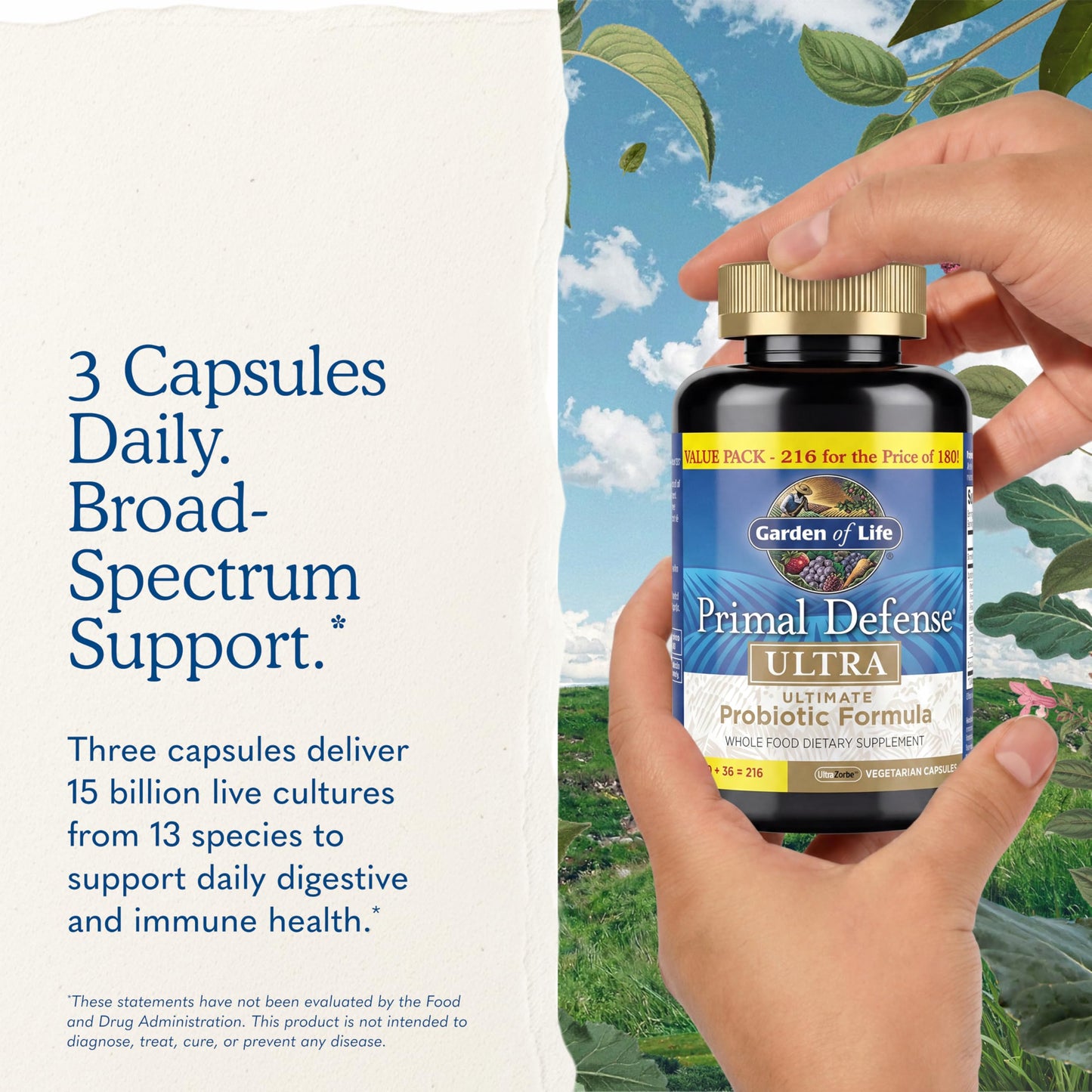 Garden of Life Whole Food Probiotic Supplement - Primal Defense Ultra