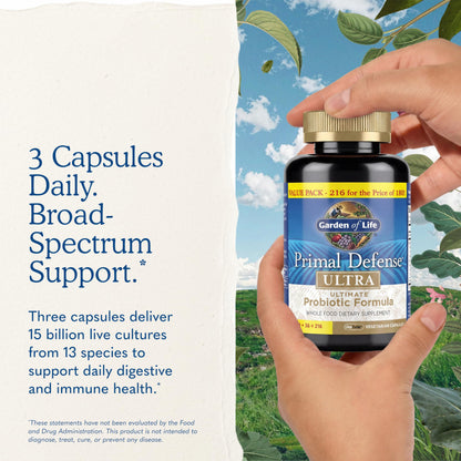 Garden of Life Whole Food Probiotic Supplement - Primal Defense Ultra