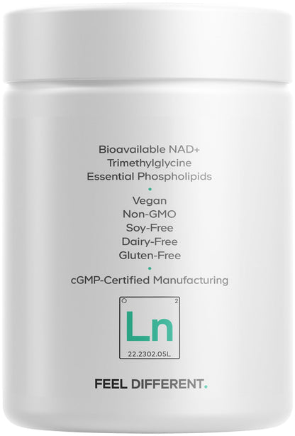 Codeage Liposomal NAD+ Supplement - NAD Nicotinamide Adenine Dinucleotide Coenzyme Pills - 500 mg NAD+ Per Serving & Betaine Anhydrous - Liposomal Delivery - Vegan, Non-GMO, Gluten-Free - 60 Capsules