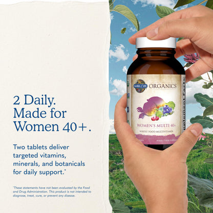 Garden of Life Organics Vitamins for Women 40 Plus, Vegan