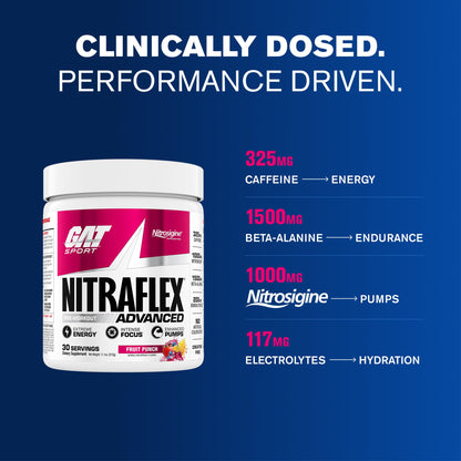 Gat Nitraflex Nutritional Supplement, 300 Gram, DMAA free