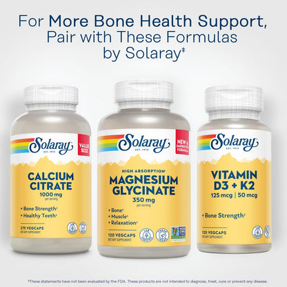 SOLARAY Magnesium Glycinate Capsules, Chelated Magnesium Bisglycinate w/BioPerine, Higher Absorption Magnesium Supplement - Bones, Muscles, Heart Support, Vegan