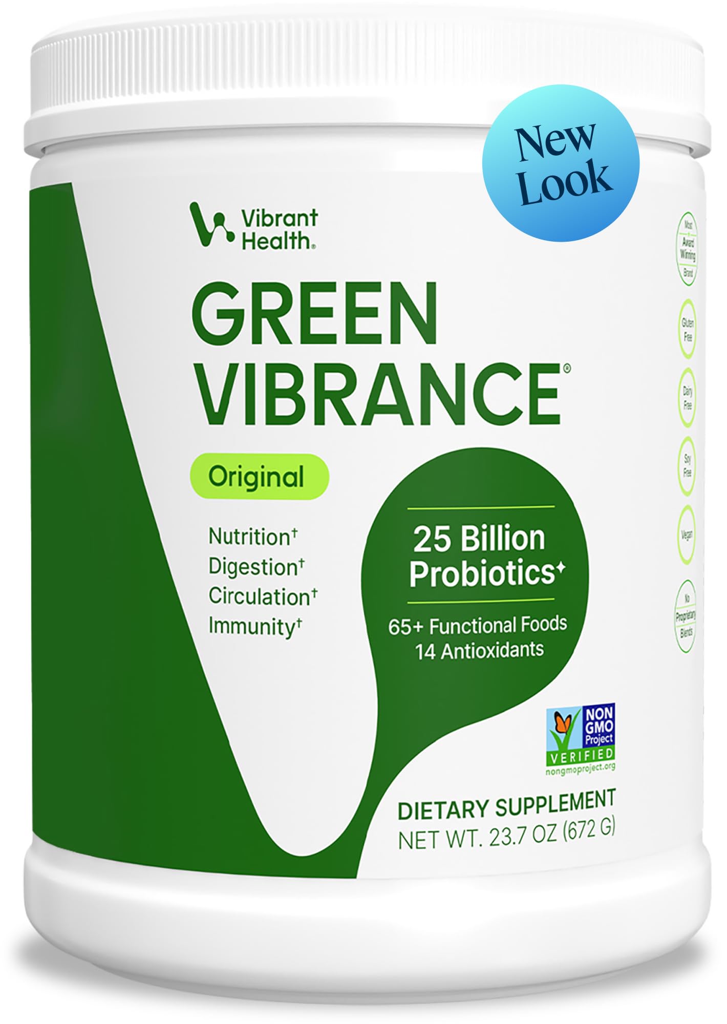 Vibrant Health, Green Vibrance, Vegan Superfood Powder, Boost Energy, 60 Servings