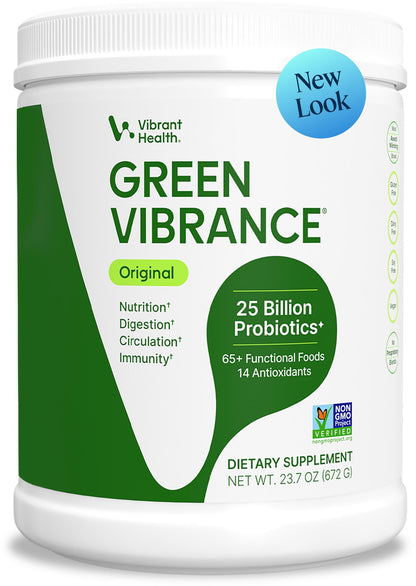Vibrant Health, Green Vibrance, Vegan Superfood Powder, Boost Energy, 60 Servings