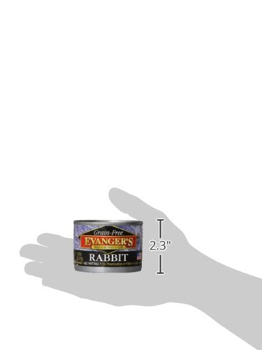 Evanger'S 776255 24-Pack Grain Free 100-Percent Rabbit For Dogs And Cats, 6-Ounce
