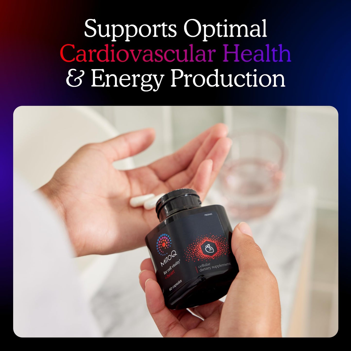 MitoQ +Heart Premium CoQ10 Antioxidant - Cardiovascular & Cell Health