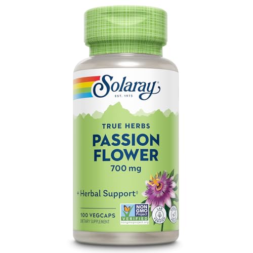SOLARAY Unflavored Capsules Passion Flower Herbal Support 700Mg Yes Vegetarian