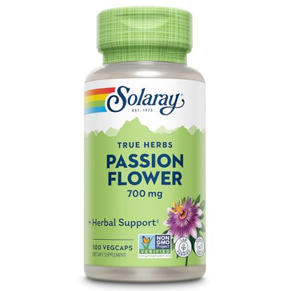 SOLARAY Unflavored Capsules Passion Flower Herbal Support 700Mg Yes Vegetarian
