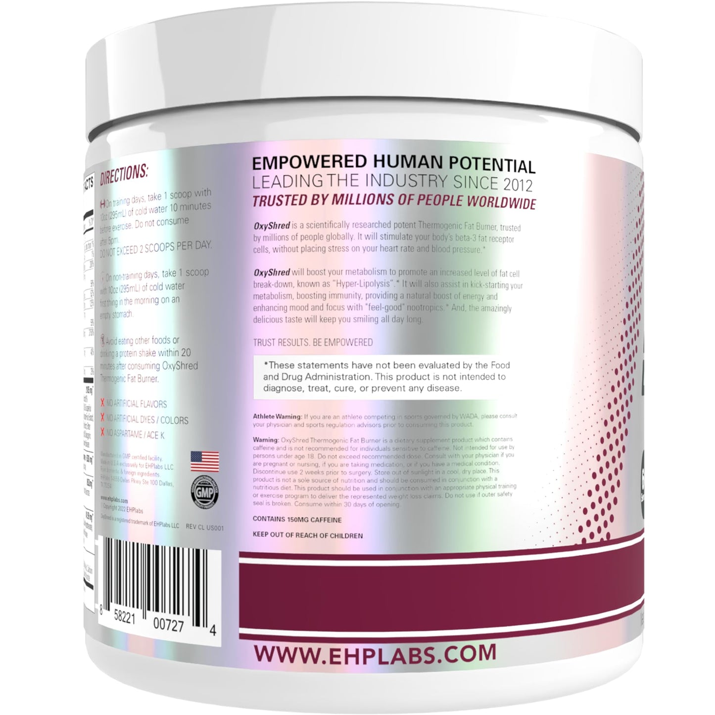 EHP Labs OxyShred Thermogenic Fat Burner Pre-Workout