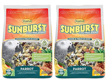 Higgins Sunburst Gourmet Blend Parrot Food 3 lbs – Pack of 2