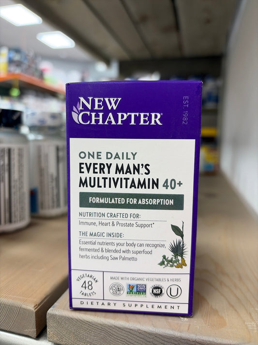 New Chapter One Daily Every Man’s 40+ Multivitamin (48 Vegetarian Tablets)