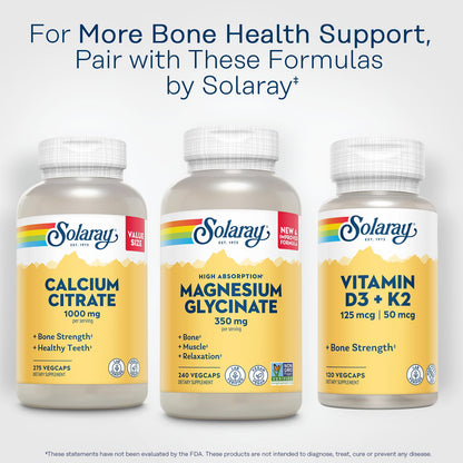 SOLARAY Magnesium Glycinate Capsules, Chelated Magnesium Bisglycinate w/BioPerine, Higher Absorption Magnesium Supplement - Bones, Muscles, Heart Support, Vegan
