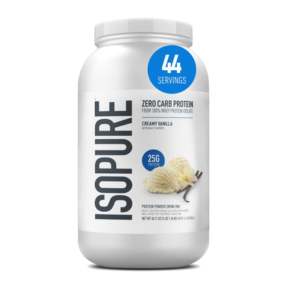 Isopure Creamy Vanilla Whey Isolate Protein Powder