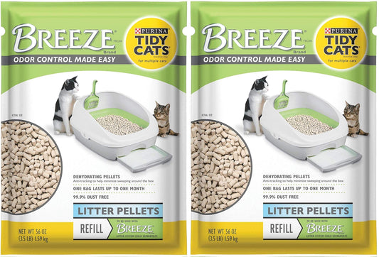 Purina Litter Tidy Cat Breeze Pellets, 3.5 lb, 2 Packs, Limited Edition