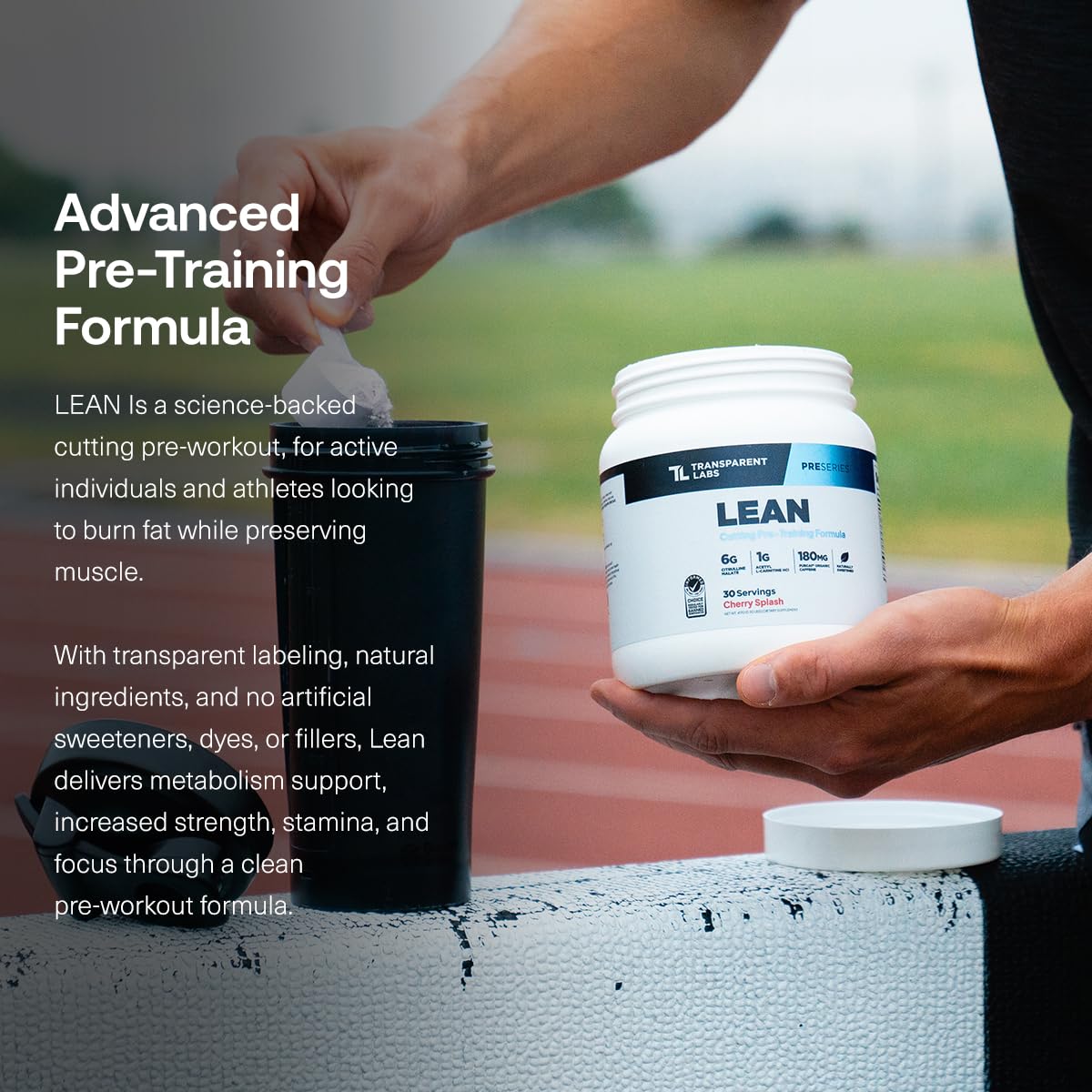 Transparent Labs Lean Pre-Workout - Body Recomposition Pre Workout for Men and Women