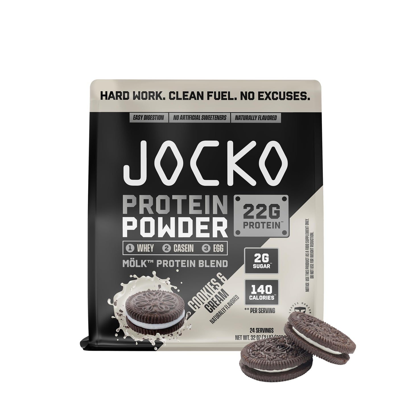 Jocko Fuel Whey Protein Powder, 22g Protein, Digestive Enzymes + Probiotic Blend