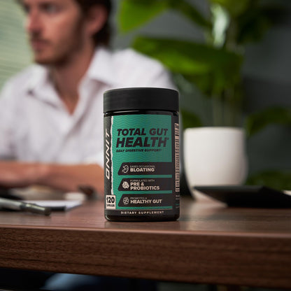 ONNIT Total Gut Health Daily Digestive Support, IGEN™ Non-GMO Tested Digestion Supplement for Women and Men with 7 Strains of Probiotics, Prebiotics, Enzymes and Betaine HCL, 60 Count
