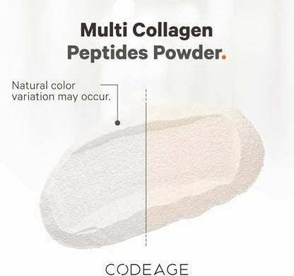 Codeage Multi Collagen Protein Powder Peptides, Hydrolyzed Collagen for Women & Men, Collagen Supplements for Skin Hair Nail Joint, Grass Fed Bone Broth, 2-Month Supply,Type 1,2,3,5 & 10,Non-GMO 20 OZ