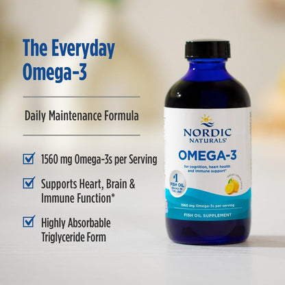 Nordic Naturals Omega-3 Liquid - Aids in Cognition, Heart Health, and Immune Support
